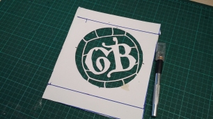 10 - GB logo stencil